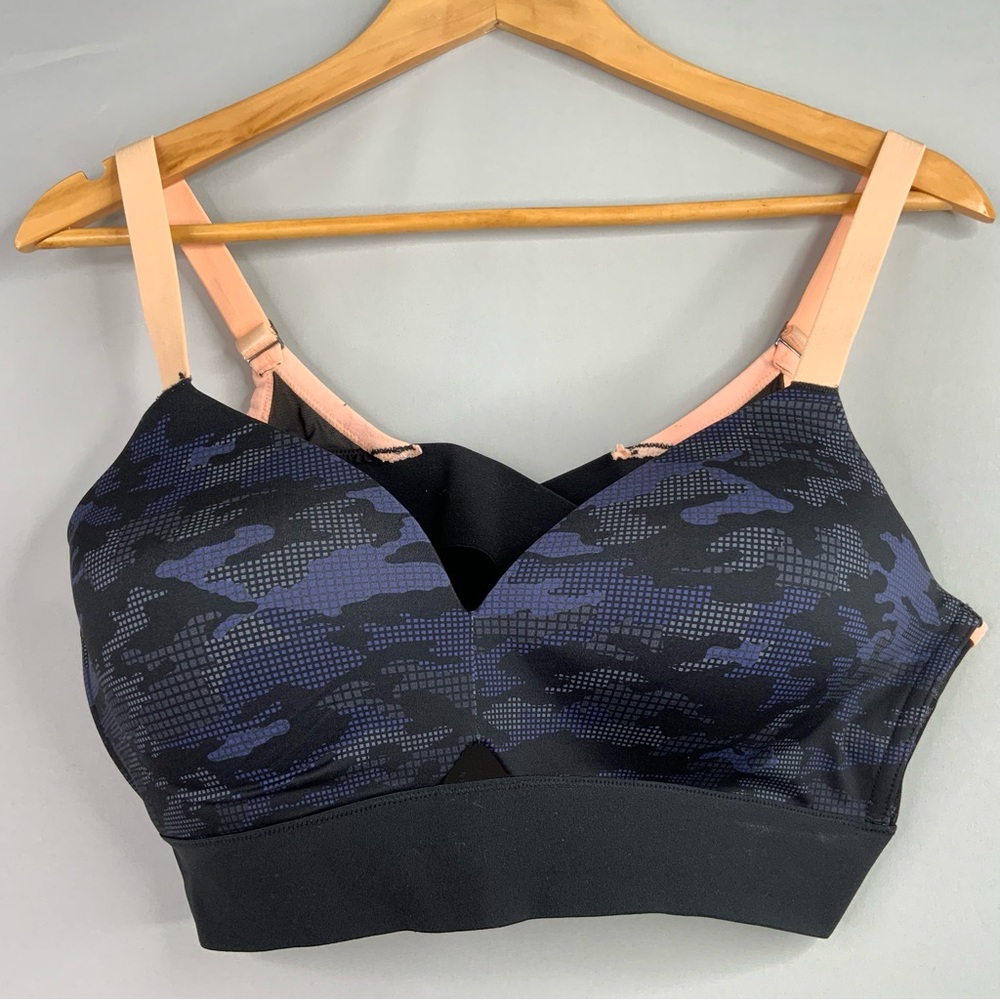 SPANX Black and Blue Camo Sports Bra